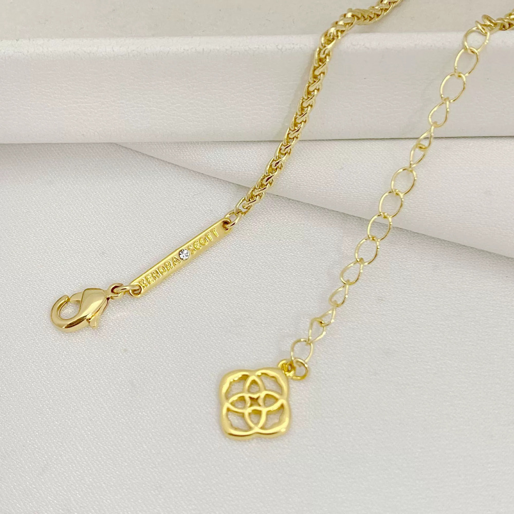 Kendra Scott Shell Inlay Letter Necklace - Picture 3 of 6